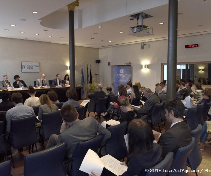 Udine, 23/04/2018 - Fondazione Friuli - conferenza stampa di presentazione della prima edizione del Fake News Festival - con Gabriele Franco, curatore e presidente Elsa Udine - Giuseppe Morandini, presidente Fondazione Friuli - Federico Pirone, assessore alla cultura del comune di Udine - Marina Brollo, direttore del Dipartimento di Scienze Giuridiche, Universit degli studi di Udine - Omar Monestier, direttore del Messaggero Veneto - Foto Luca A. d'Agostino/Phocus Agency © 2018